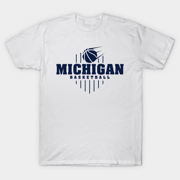 Michigan Basketball T-Shirt by Toogoo